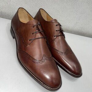 Shoes For Crews Men’s The Bronson Leather Oxford Dress Shoes – Brown, Size 10.5